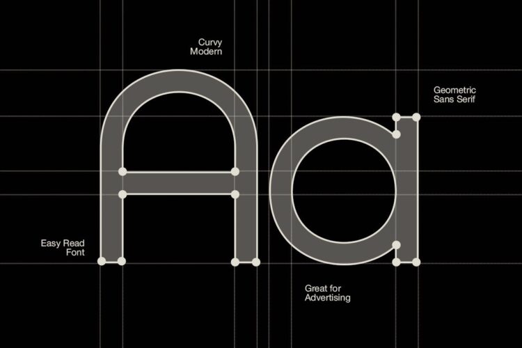 futuristic geometric sans serif font