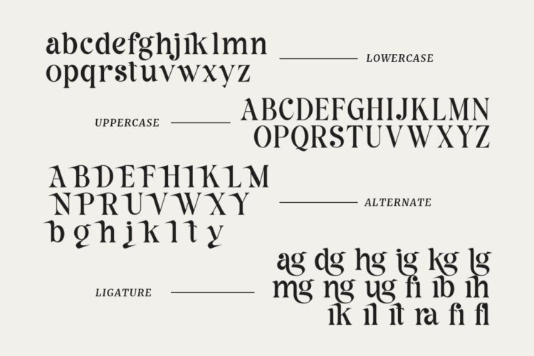 modern sharp serif font