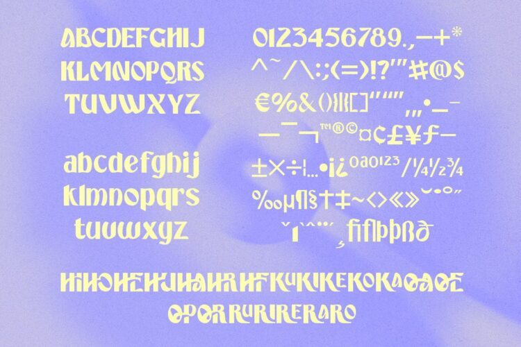 Modern Y2K Display Font