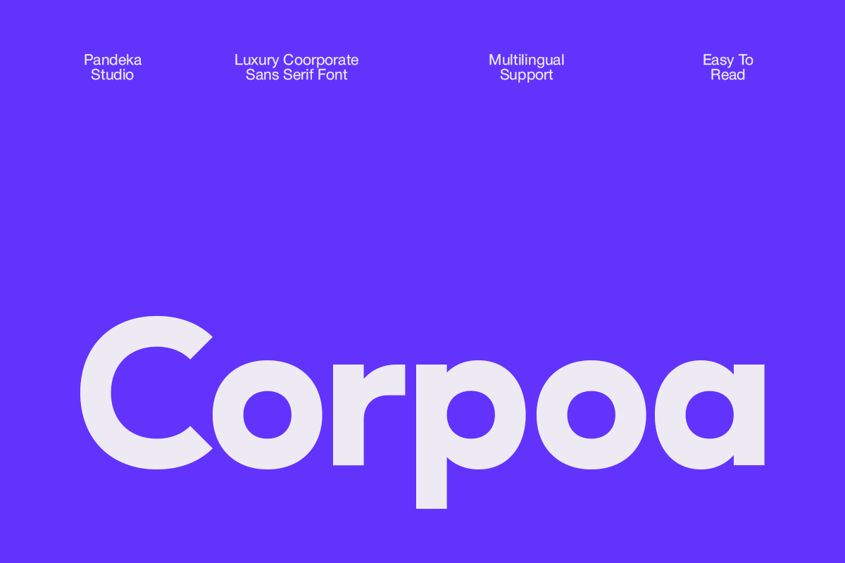 Corpoa - Modern Branding Sans
