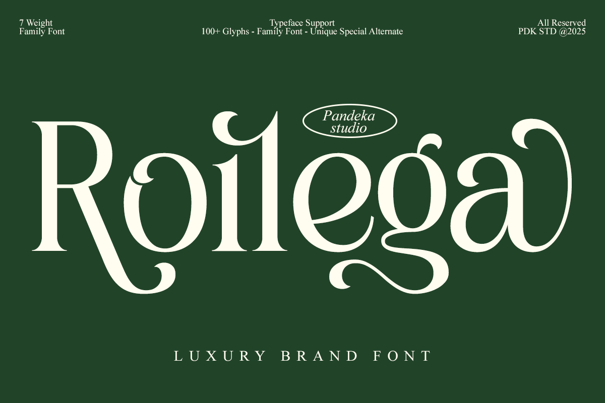 Roilega - Luxury Brand Family Font