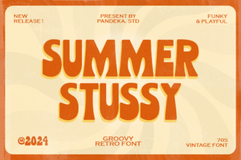 Summer Stussy - Retro Funky Font
